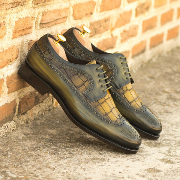 Patina Blucher Shoes with Croco