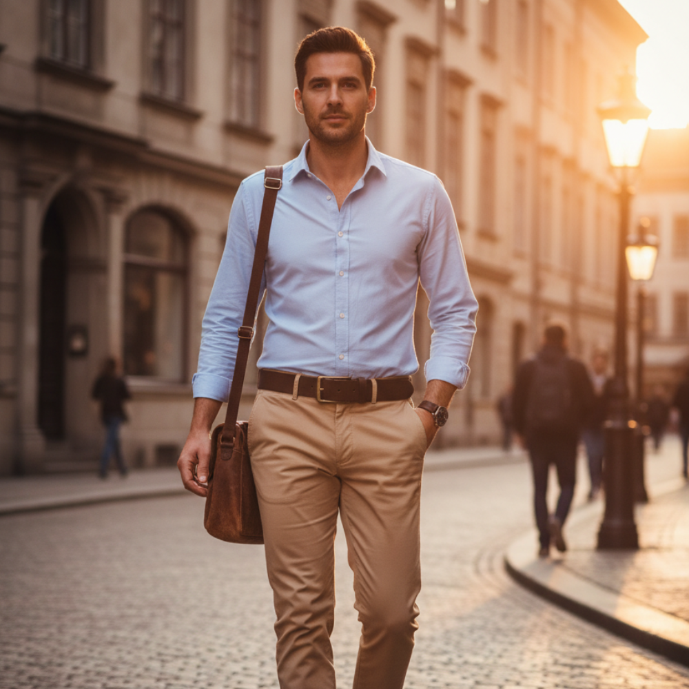 Brass Haven Smooth Grain Leather Belt