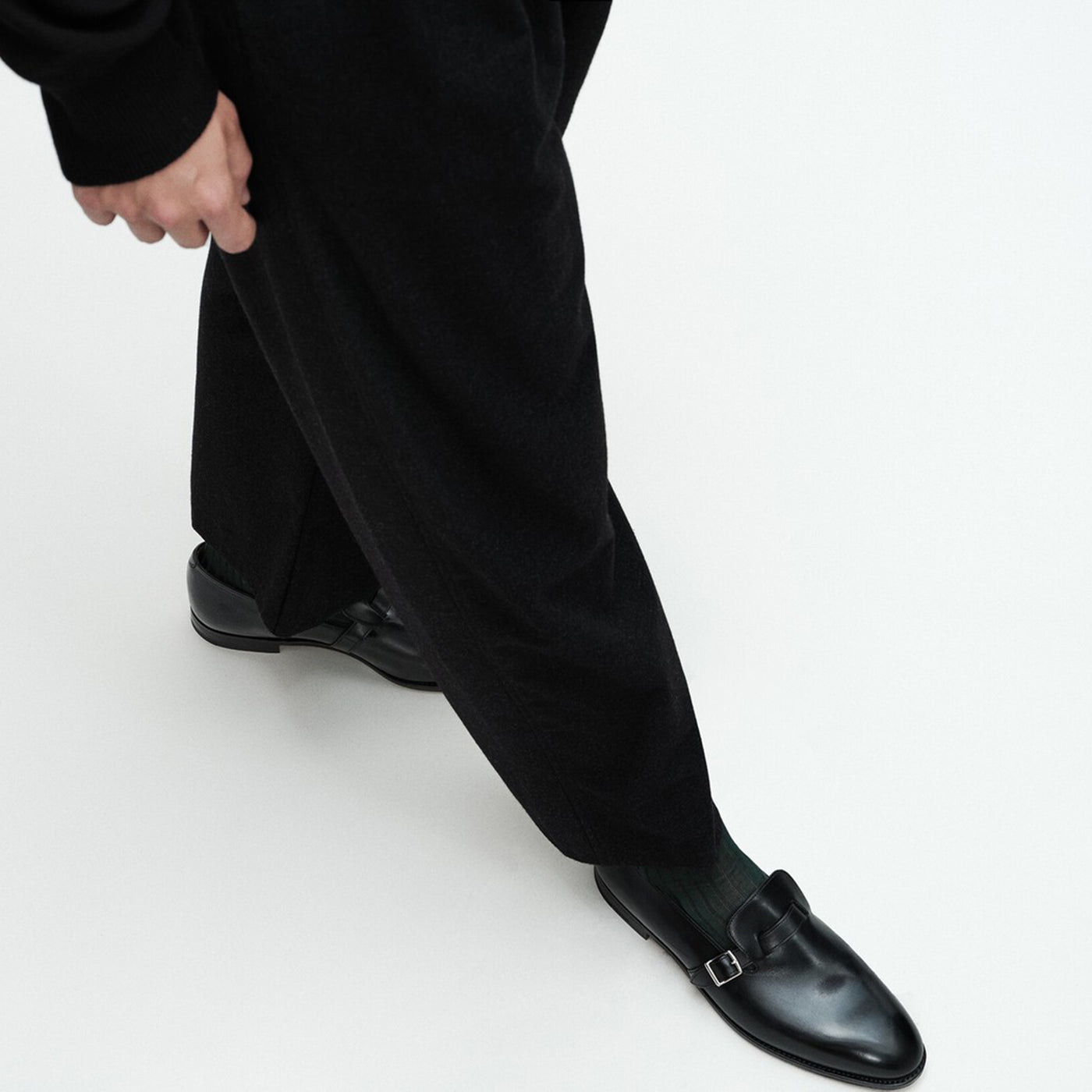 Classic Plain Single Monk Strap Shoes