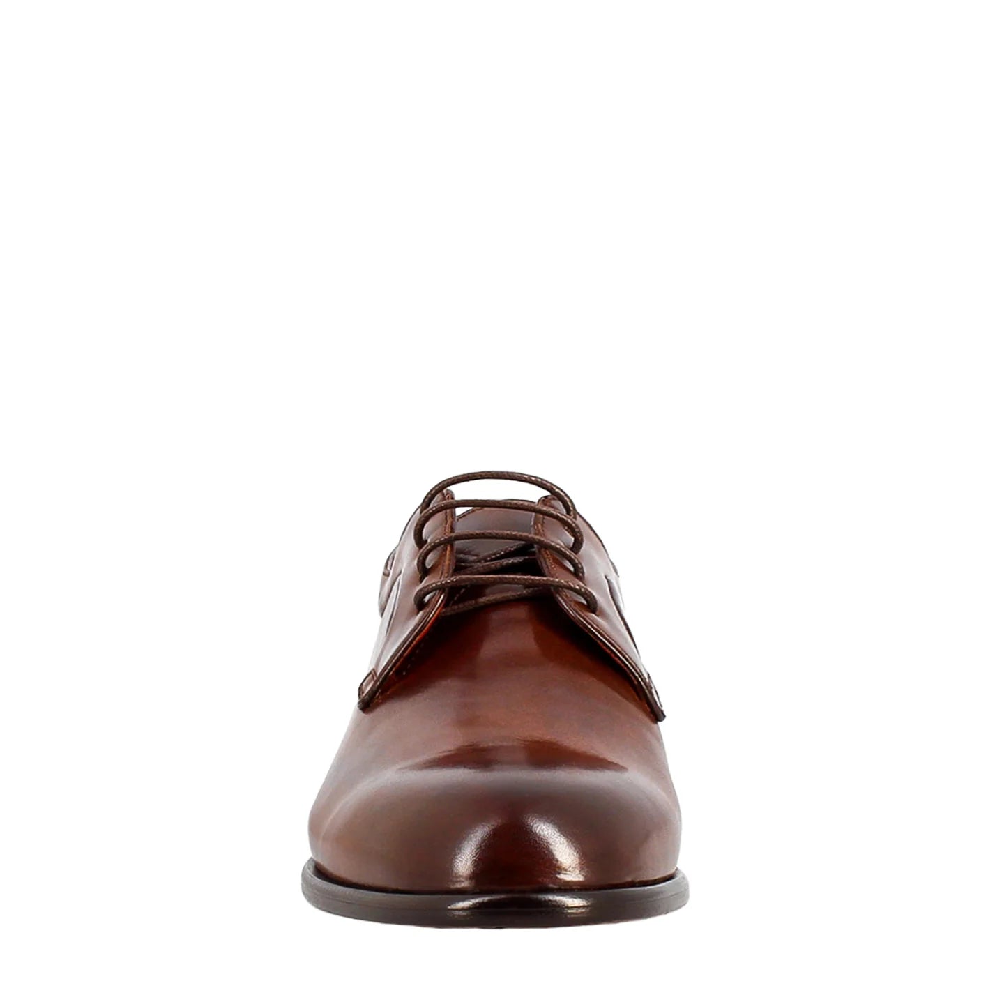 Dark brown derby in smooth leather