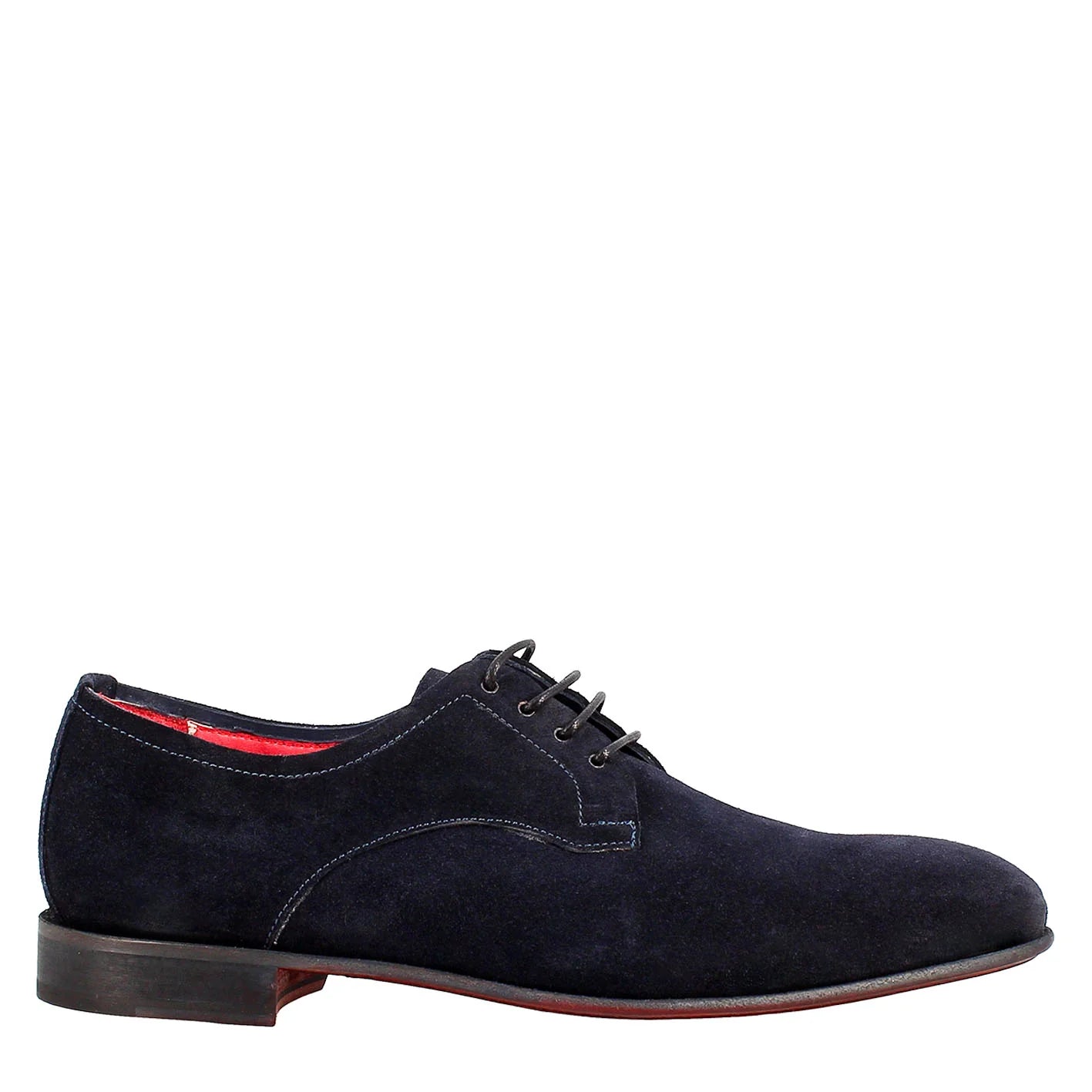 blue Derby Shoes in Suede