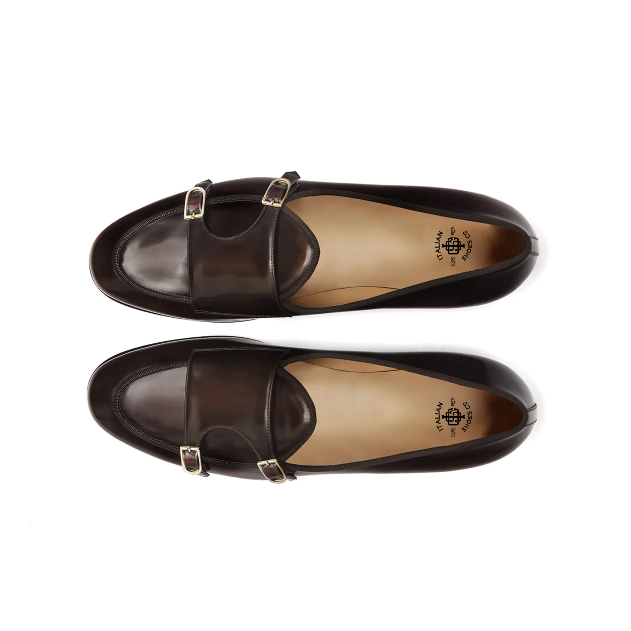 Congo Brown Double Monk Strap Shoes