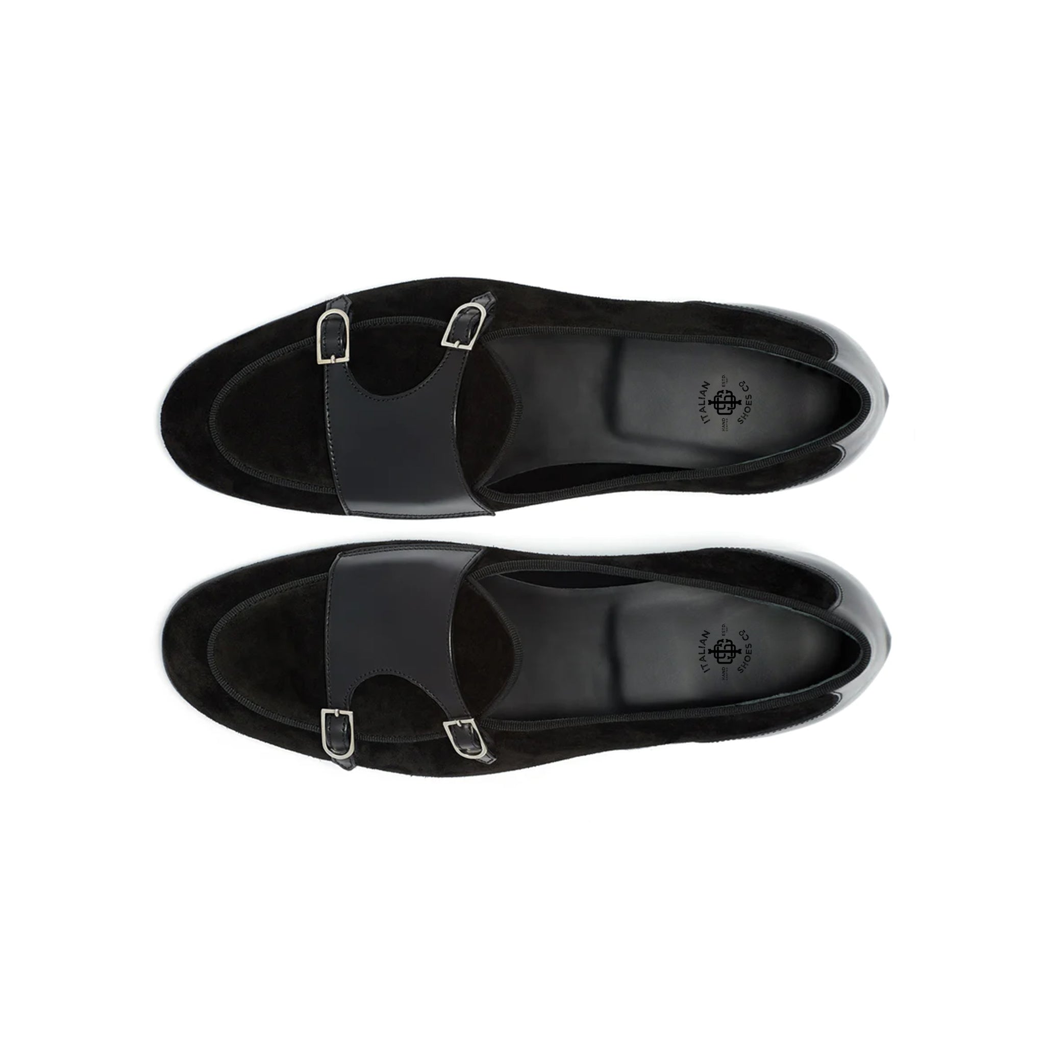 Velvet Double Monk Strap Shoes
