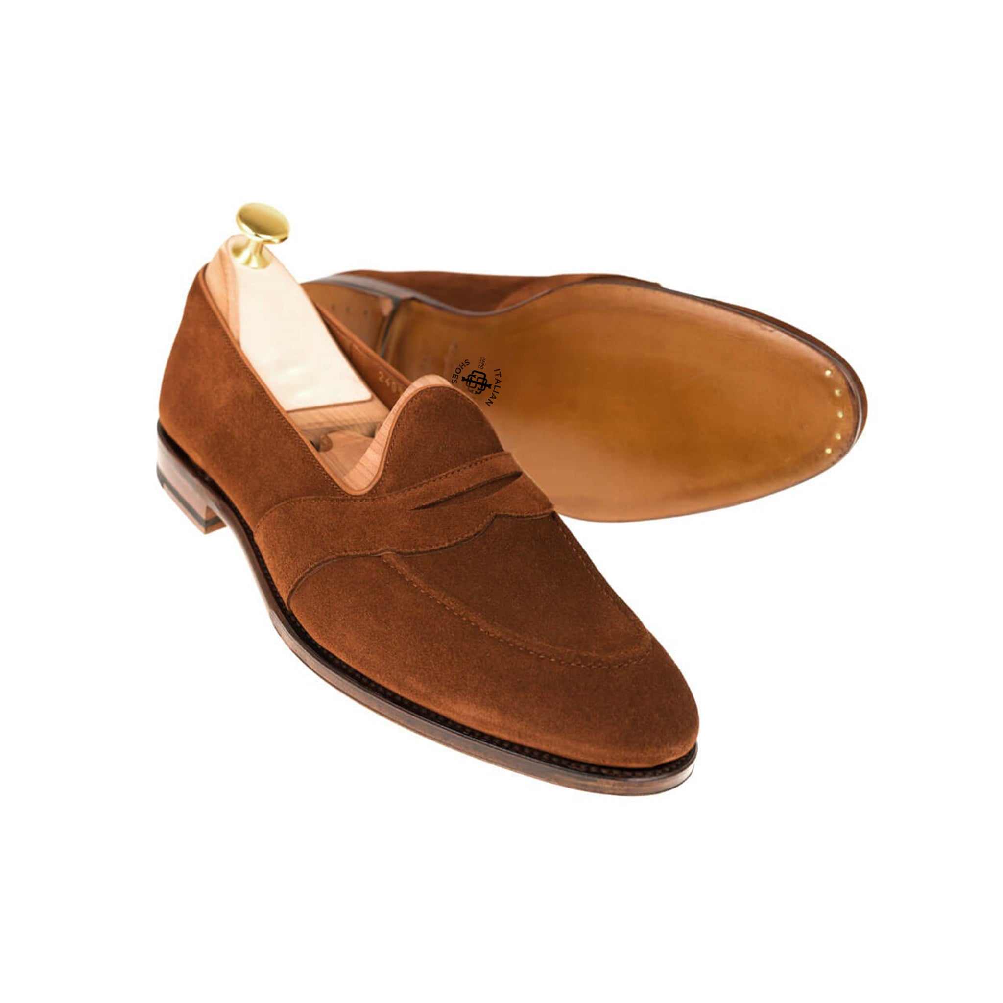 Full Strap Polo Suede Penny Loafers