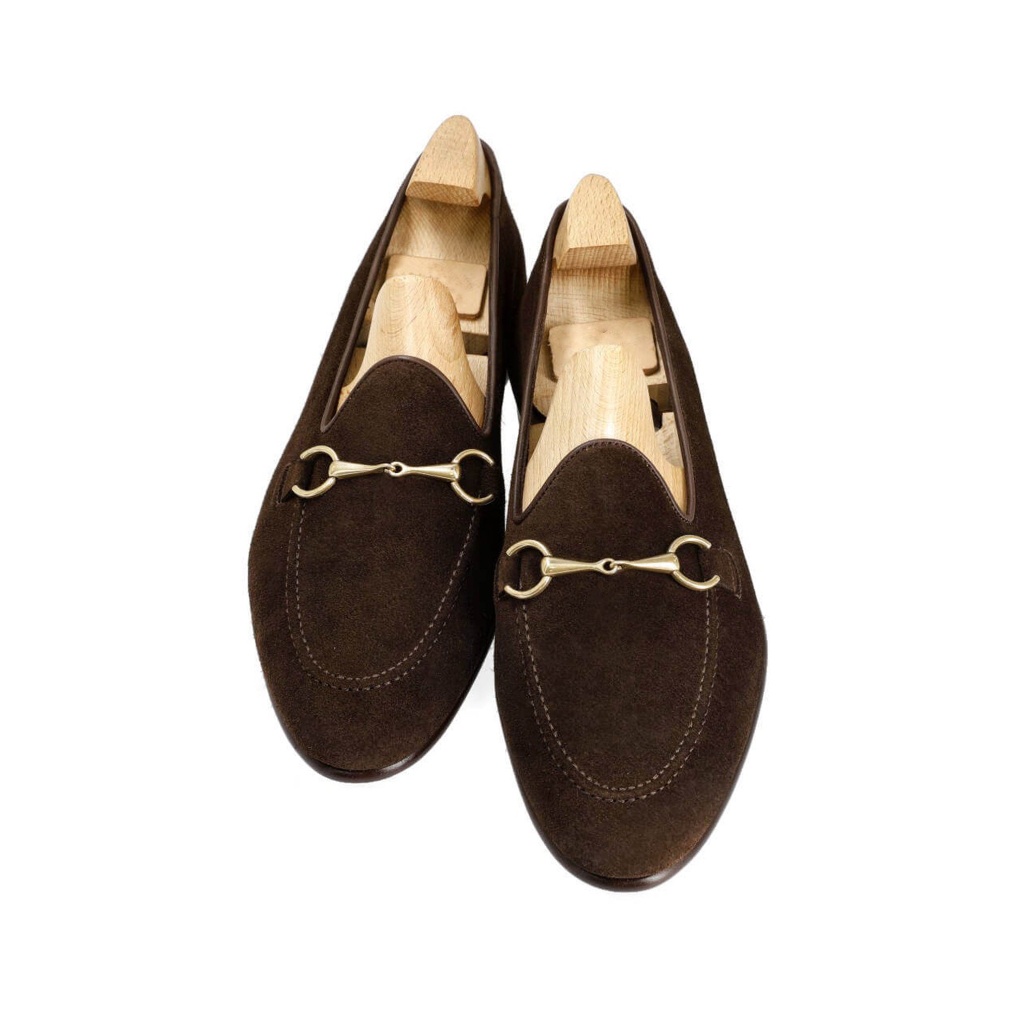 Chestnut Suede Horsebit Loafers