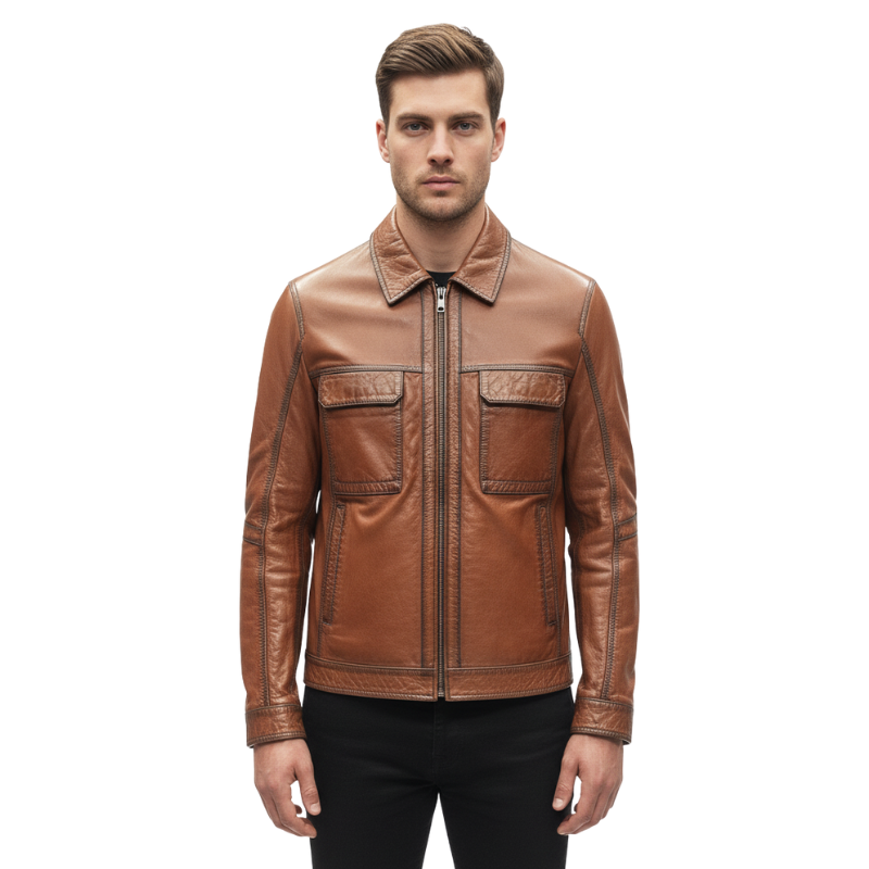 Highland Ember Leather Jacket