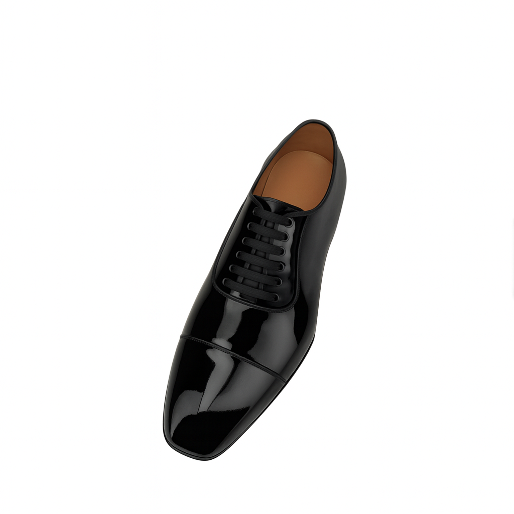 Classic Patent Leather Oxford Shoes for Men's