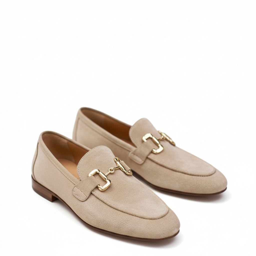 Luxury Bit Suede Buckle Loafers