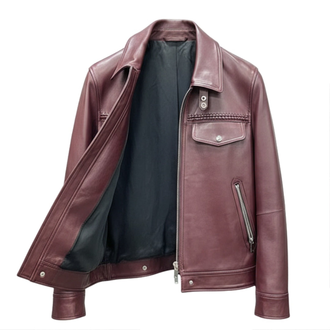 Royale Leather Zipper Jacket