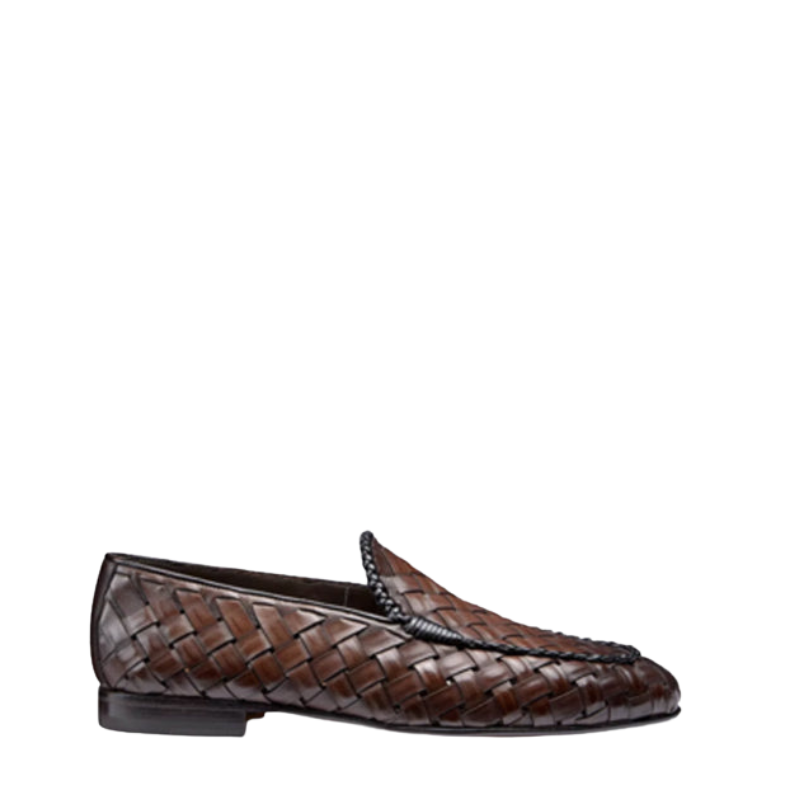 Penny Weaved Leather Loafer Hand Crafted