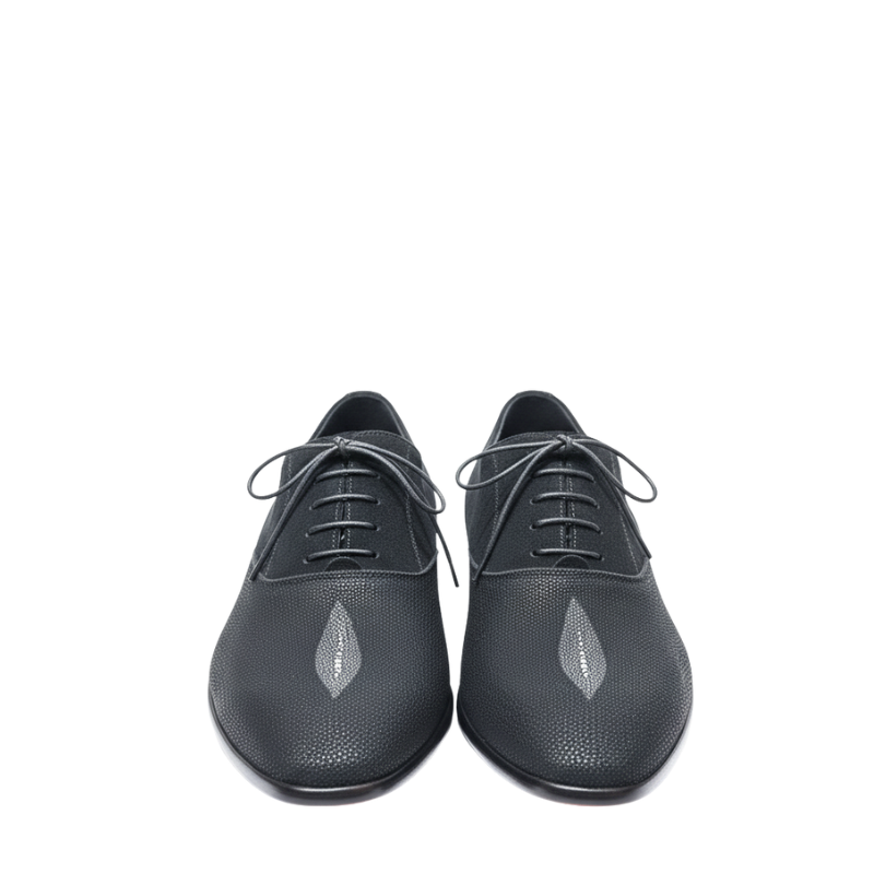 Midnight Textured Derby Shoes