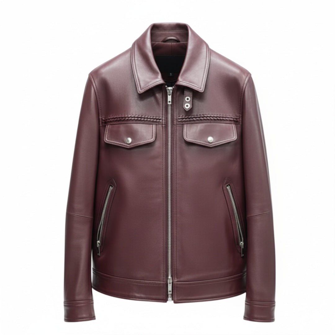 Royale Leather Zipper Jacket