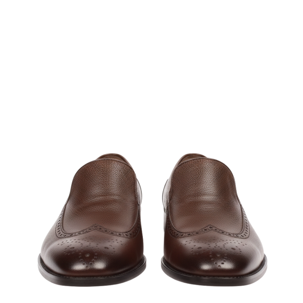 Italian Classic Textured Leather Loafers