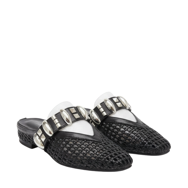 Luxury Studded Mesh Mule