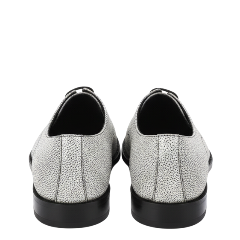 Italian Pebble Texture Luxe Derby Shoes