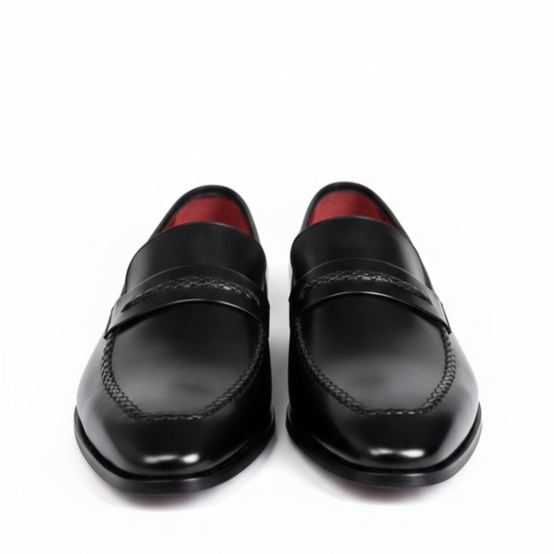 Crest Classic Leather Slip-on Penny Loafers Shoes