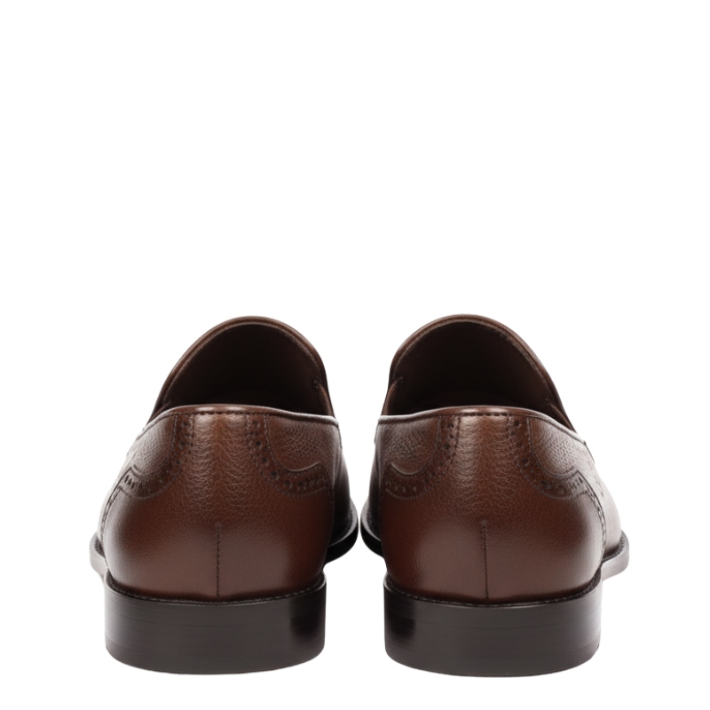 Italian Classic Textured Leather Loafers