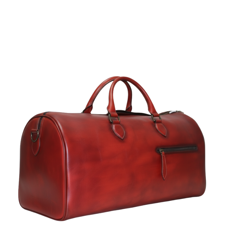 Mahogany Drift Leather Duffle Bag