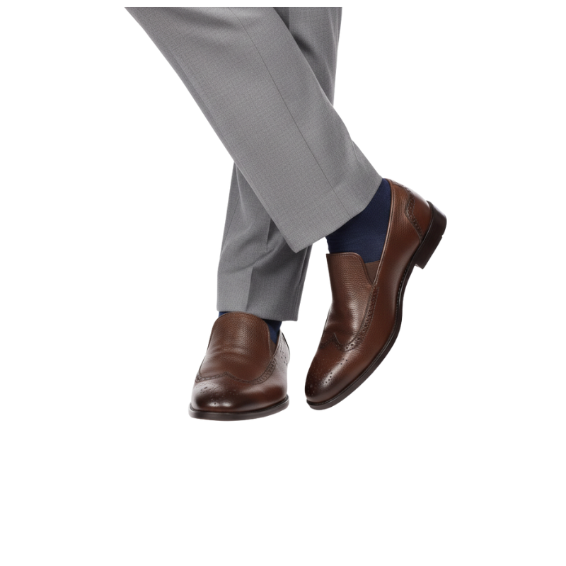 Italian Classic Textured Leather Loafers