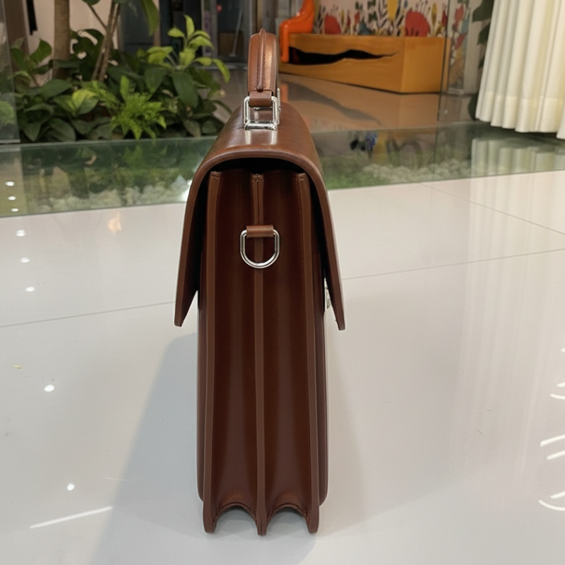 Polished Cognac Regent Leather Briefcase