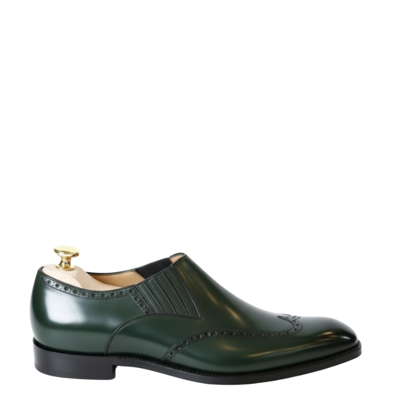 Emerald Brogue Slip-Ons Loafer
