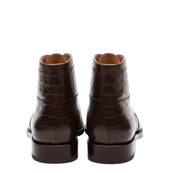Imperial Mahogany Croc Dress Shoes