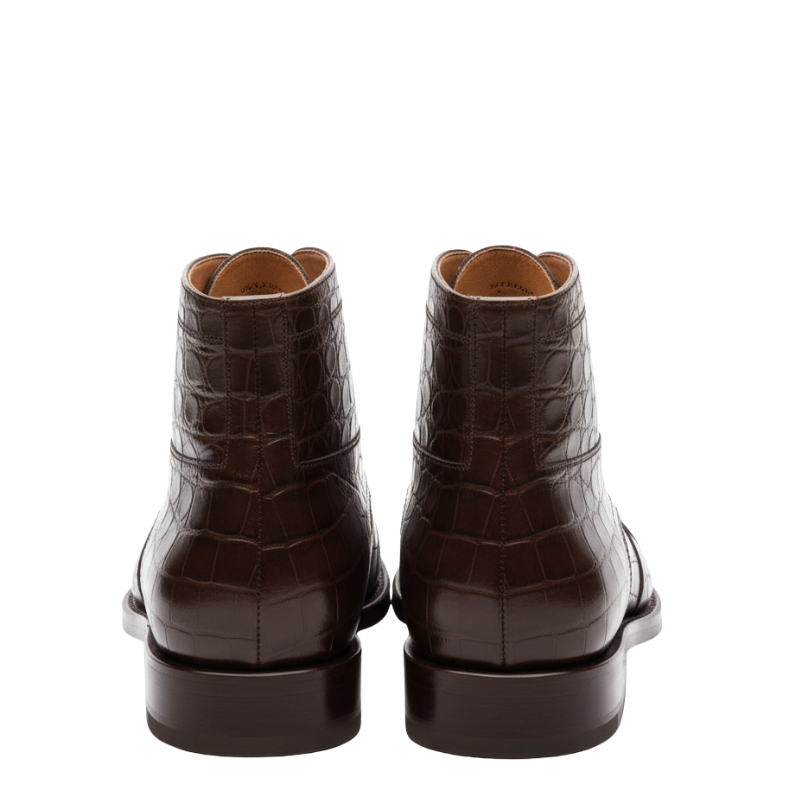 Imperial Mahogany Croc Dress Shoes