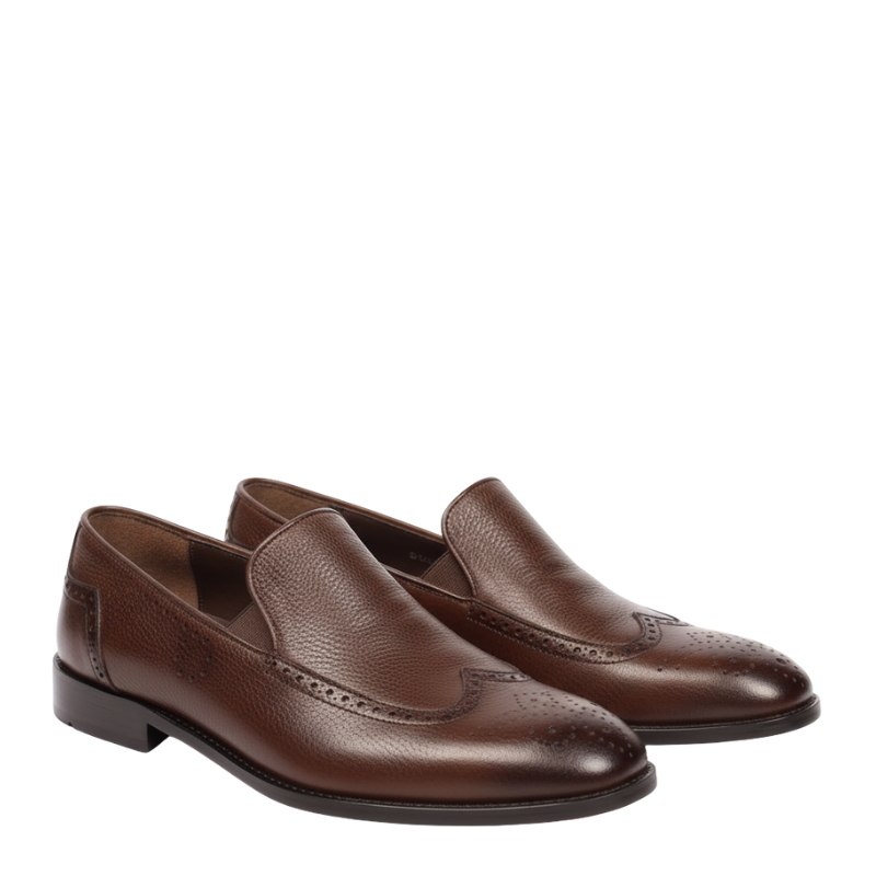 Italian Classic Textured Leather Loafers
