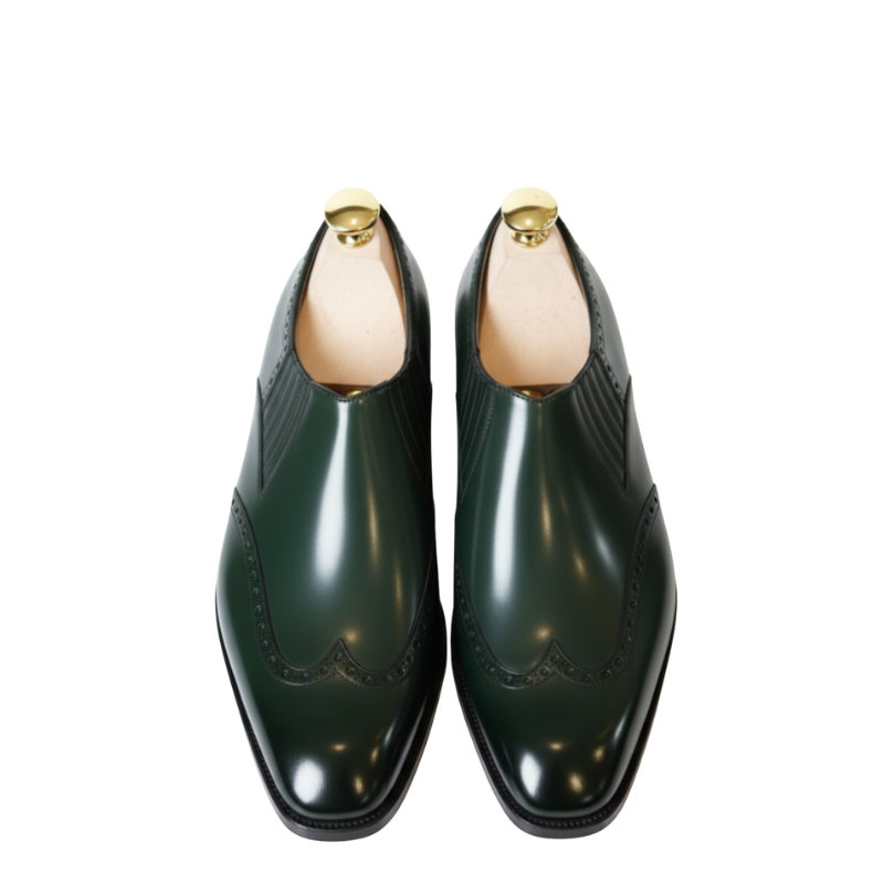 Emerald Brogue Slip Ons Loafer