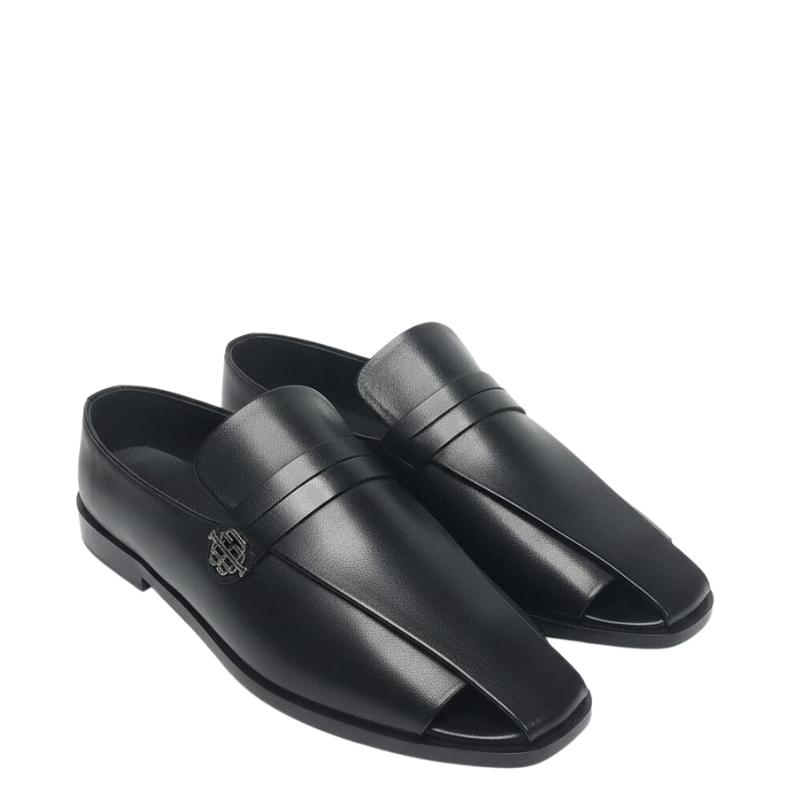 Italian Classic Open-Toe Loafers