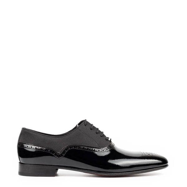 Men Patent Shiny Leather Handmade Oxford Shoe