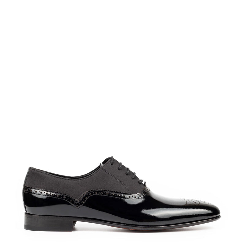 Patent Leather Formal Oxford Black Shoe For Men
