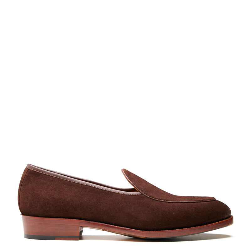 Belgian Loafer Suede Leather Summer Classis Brown