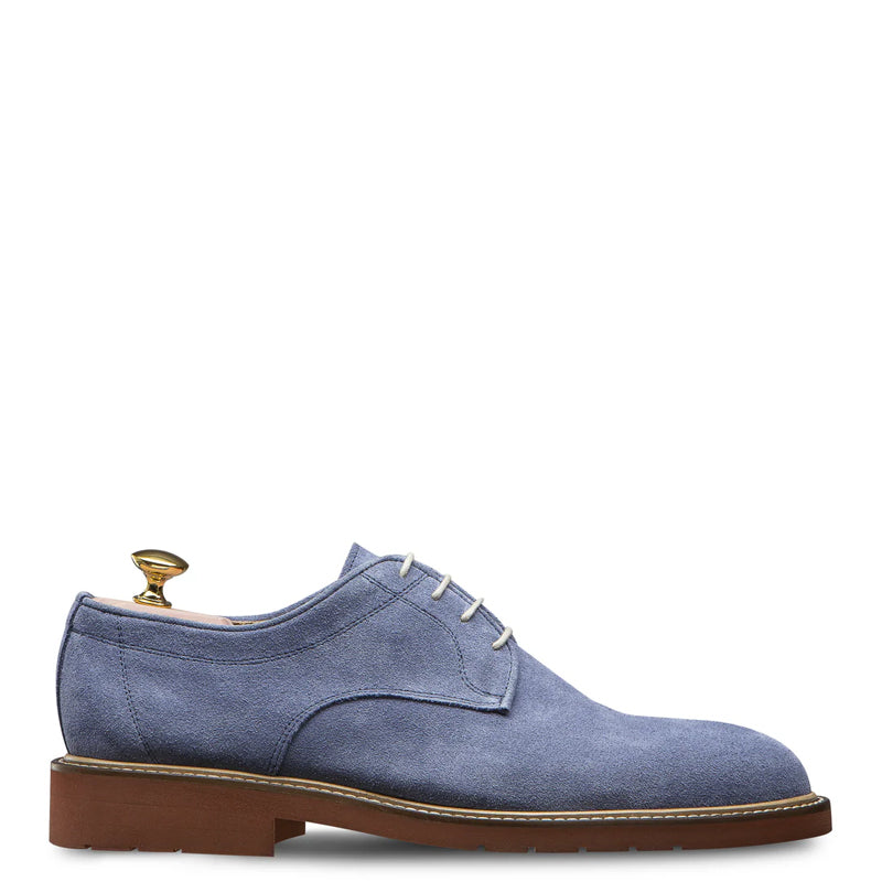 Men Suede Casual Leather Derby Shoe Light Blue – Italian Shoes Company Men Suede Casual Leather Derby Shoe Light Blue – Italian Shoes Company