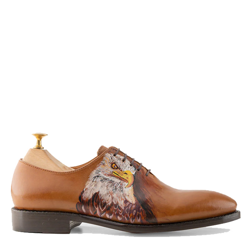 Hawk Tan Wholecut Oxford Shoes