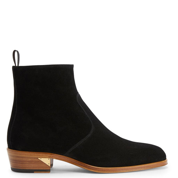 Handmade Suede Leather Side Zipper Ankle Boot