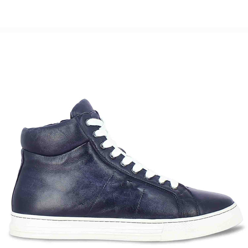 Lace Up Leather Handcrafted Burgundy Sneaker