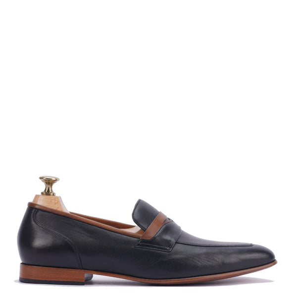 Men Solid Double Shaded Penny Loafer