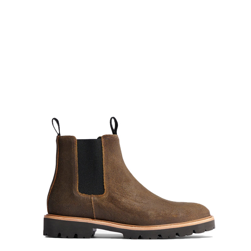 Mid-Top Suede Premium Leather Chelsea Brown Boot
