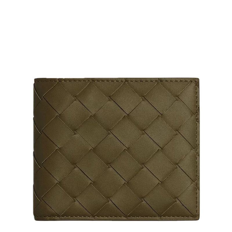 Leather Double Fold Bifold Black Wallet