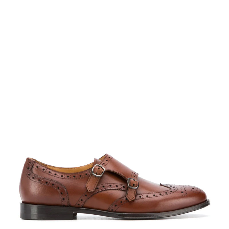 Hollister Brown Double Monk Strap Shoe