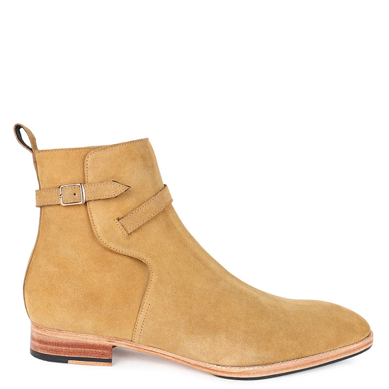 Men Suede Handmade Leather Jodhpur Ankle Boot Tan