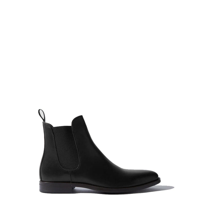 Classic Chelsea Round Toe Leather Boots