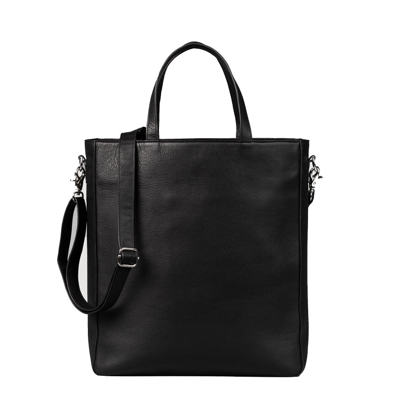 The Poet Leather Tote Grey Bag