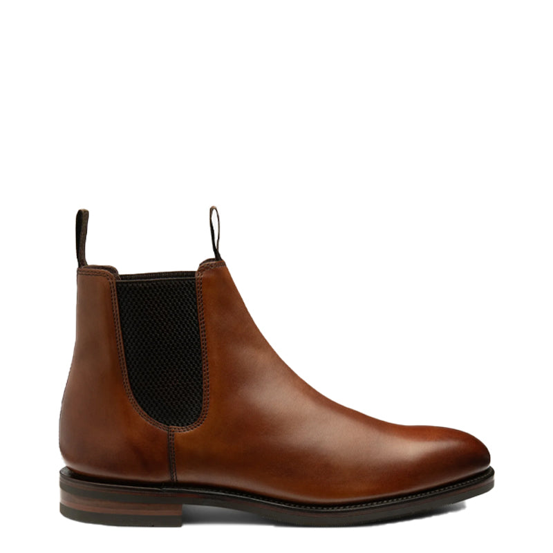 Patent Leather Chelsea Tan Boot For Men