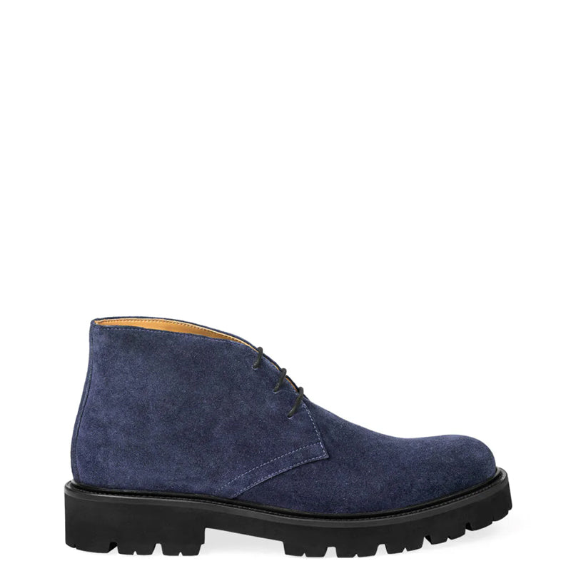 Luxury Suede Desert Leather Chukkas Boot Blue