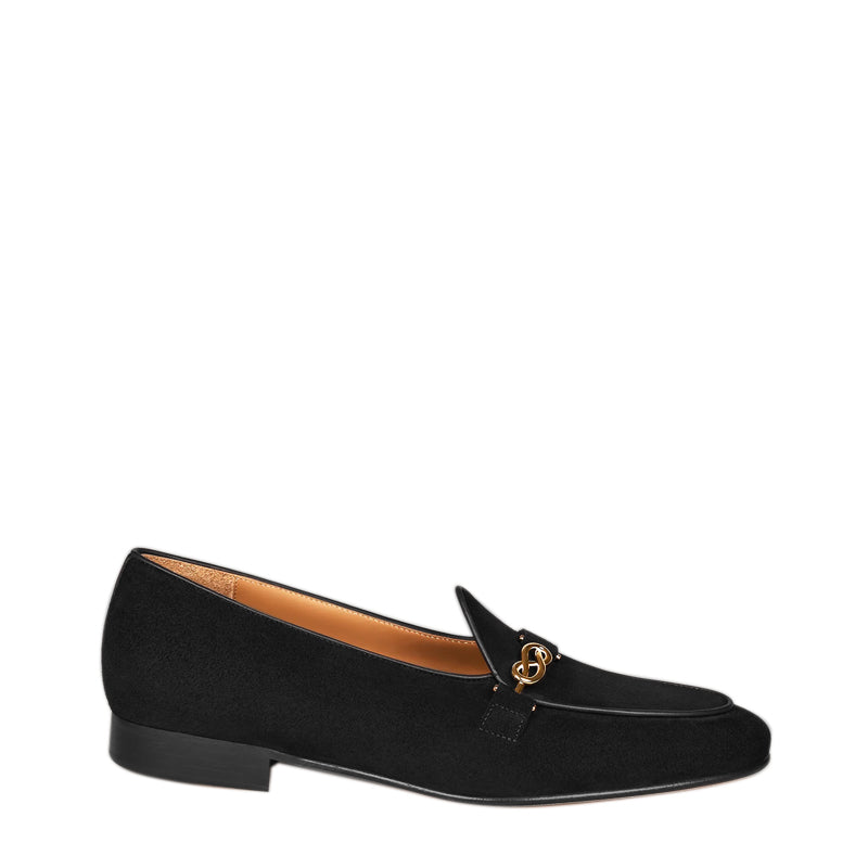 Men s Suede Loafers Sleek Shoe Black