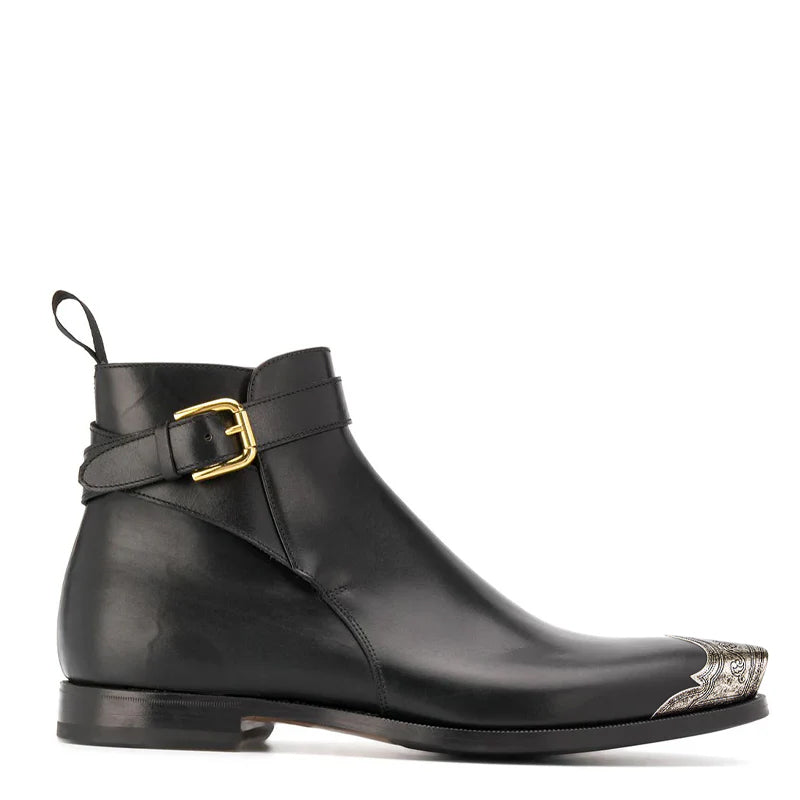 0040~5cm leather Point Toe Jodhpur boots