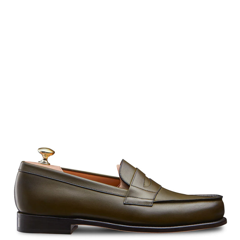 Classic Leather Black Penny Loafer For Men
