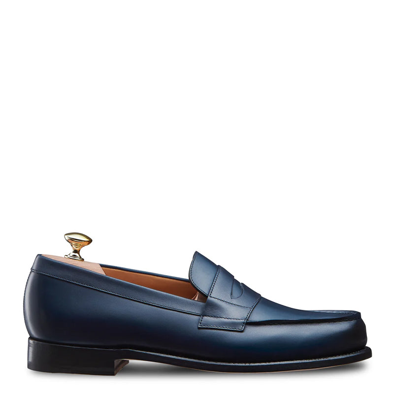 Classic Leather Black Penny Loafer For Men